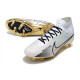 Nike Zoom Mercurial Superfly 9 Elite FG Crampons Blanc Or Noir