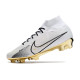 Nike Zoom Mercurial Superfly 9 Elite FG Crampons Blanc Or Noir