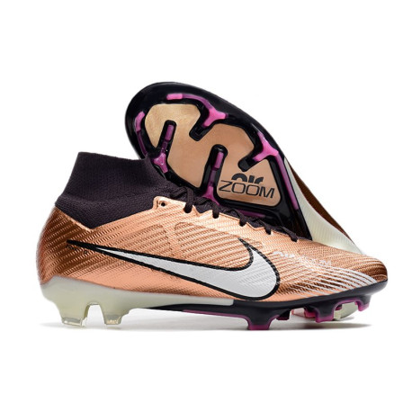 Nike Zoom Mercurial Superfly 9 Elite FG Mbappe Cuivre Métallique