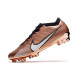Crampon Nike Zoom Mercurial Vapor 15 Elite FG Mbappe Cuivre Métallique