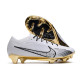 Crampons Nike Zoom Mercurial Vapor 15 Elite FG Blanc Or Noir