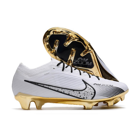 Crampons Nike Zoom Mercurial Vapor 15 Elite FG Blanc Or Noir