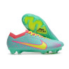 Crampons Nike Zoom Mercurial Vapor 15 Elite FG Bleu Jaune Rose
