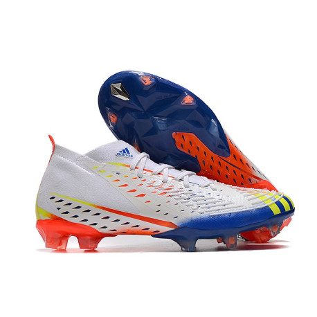 adidas Predator Edge .1 FG Nouveaux Blanc Jaune Solaire Bleu Power