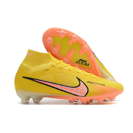 Nike Zoom Mercurial Superfly 9 Elite AG  Lucent - Jaune Crépuscule