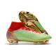 Crampons Nike Mercurial Superfly 8 Elite DF FG Vert Rouge Or