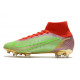 Crampons Nike Mercurial Superfly 8 Elite DF FG Vert Rouge Or