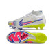 Nike Zoom Mercurial Superfly 9 Elite FG Crampons Blanc Volt Rose