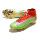 Crampons Nike Mercurial Superfly 8 Elite DF FG Vert Rouge Or
