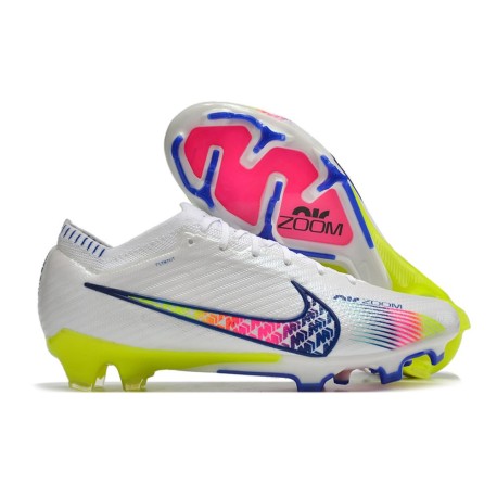 Nike Zoom Mercurial Vapor XV Elite FG Blanc Rose Bleu