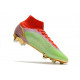 Crampons Nike Mercurial Superfly 8 Elite DF FG Vert Rouge Or