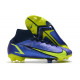 Crampons Nike Mercurial Superfly 8 Elite DF FG Sapphire Volt Bleu