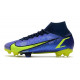 Crampons Nike Mercurial Superfly 8 Elite DF FG Sapphire Volt Bleu