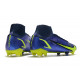 Crampons Nike Mercurial Superfly 8 Elite DF FG Sapphire Volt Bleu