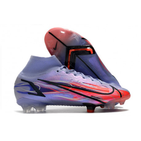 Crampons Nike Mercurial Superfly 8 Elite DF FG Mbappé Chardon Clair Argent Métallique