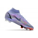 Crampons Nike Mercurial Superfly 8 Elite DF FG Mbappé Chardon Clair Argent Métallique
