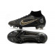 Nike Mercurial Superfly 8 Elite DF FG Noir Or Métallique Argent