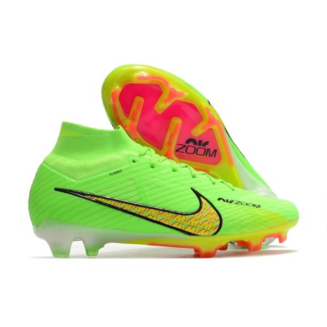Nike Zoom Mercurial Superfly 9 Elite FG Vert Jaune