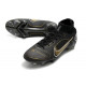 Nike Mercurial Superfly 8 Elite DF FG Noir Or Métallique Argent