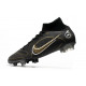 Nike Mercurial Superfly 8 Elite DF FG Noir Or Métallique Argent