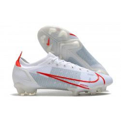 Nike Mercurial Vapor 14 Elite FG Chaussures de football Blanc Rouge