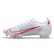 Nike Mercurial Vapor 14 Elite FG Chaussures de football Blanc Rouge