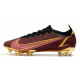Nike Mercurial Vapor 14 Elite FG Chaussures de football Rouge Or