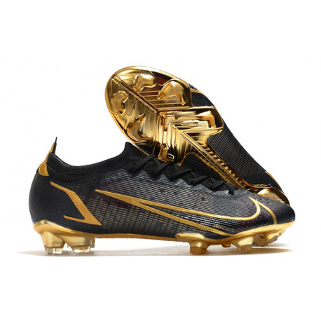 Nike Mercurial Vapor 14 Elite FG Chaussures de football Noir Or