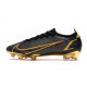 Nike Mercurial Vapor 14 Elite FG Chaussures de football Noir Or