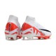 Nike Zoom Mercurial Superfly 9 Elite FG Blanc Cramoisi Vif Noir