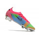 Nike Mercurial Vapor 14 Elite FG Chaussures de football Bleu Rose Vert