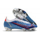 Nike Mercurial Vapor 14 Elite FG Chaussures Bleu Argent Rouge