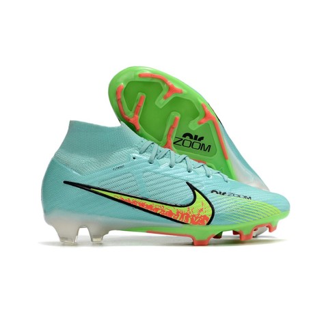 Nike Air Zoom Mercurial Superfly IX Elite FG Bleu Or