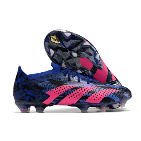 adidas Predator Accuracy .1 Low FG PP Bleu Lucide Magenta Réel Equipe Noir Foncé