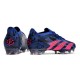 adidas Predator Accuracy .1 Low FG PP Bleu Lucide Magenta Réel Equipe Noir Foncé