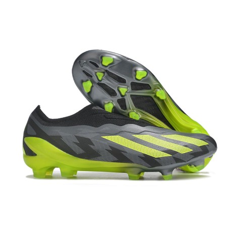 adidas X Crazyfast .1 Laceless FG Crazycharged - Noir Jaune Gris