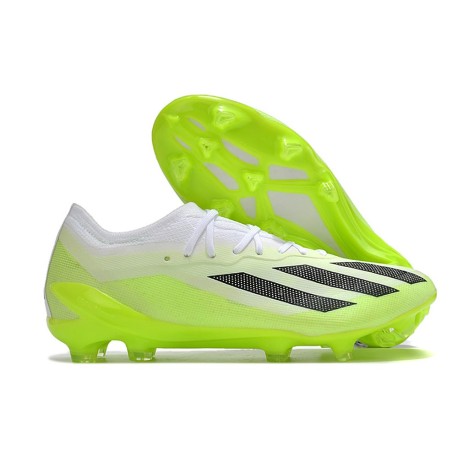 Chaussure adidas X Crazyfast Messi.1 FG Crazyrush - Blanc Noir Lucid Lemon