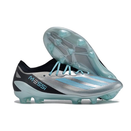 Chaussure adidas X Crazyfast Messi.1 FG Argent Métallique Bleu Bonheur Noir
