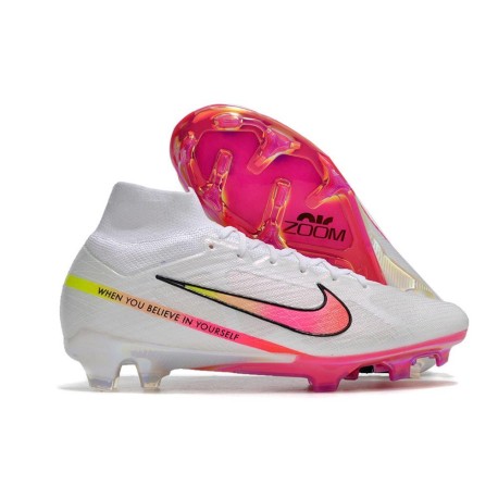 Nike Air Zoom Mercurial Superfly IX Elite FG Blanc Rose
