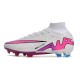 Nike Air Zoom Mercurial Superfly IX Elite FG Blanc Rose Bleu