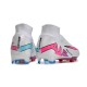 Nike Air Zoom Mercurial Superfly IX Elite FG Blanc Rose Bleu
