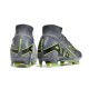 Nike Air Zoom Mercurial Superfly IX Elite FG Gris Noir Vert