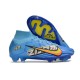 Nike Air Zoom Mercurial Superfly IX Elite FG X Mbappe Bleu Baltique Blanc