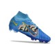 Nike Air Zoom Mercurial Superfly IX Elite FG X Mbappe Bleu Baltique Blanc