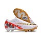 Nike Air Zoom Mercurial Vapor 15 Elite FG Blanc Rouge Or