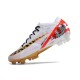 Nike Air Zoom Mercurial Vapor 15 Elite FG Blanc Rouge Or