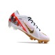 Nike Air Zoom Mercurial Vapor 15 Elite FG Blanc Rouge Or