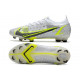 Nouveau Nike Mercurial Vapor XIV Elite FG Silver Safari - Blanc Noir Argenté Jaune Fluo