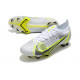Nouveau Nike Mercurial Vapor XIV Elite FG Silver Safari - Blanc Noir Argenté Jaune Fluo