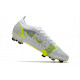Nouveau Nike Mercurial Vapor XIV Elite FG Silver Safari - Blanc Noir Argenté Jaune Fluo